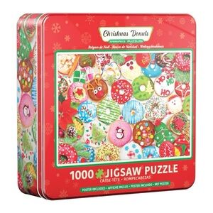 🌸3 for 2🌸 Eurographics Christmas Donuts Jigsaw Puzzle in Tin | 1000 pieces